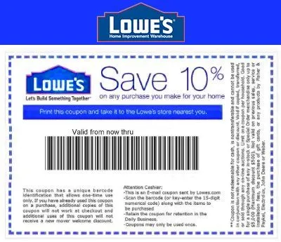lowe's manufacturer's coupon