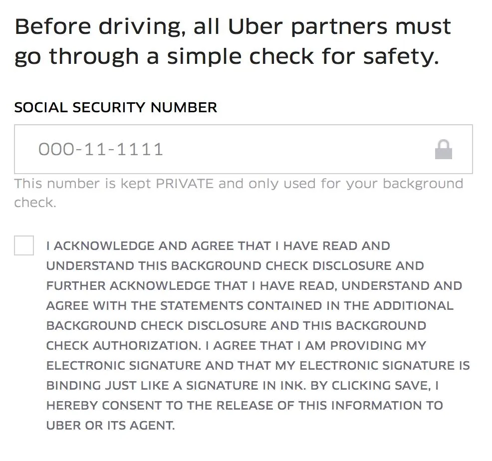 use your car as a taxi background check uber