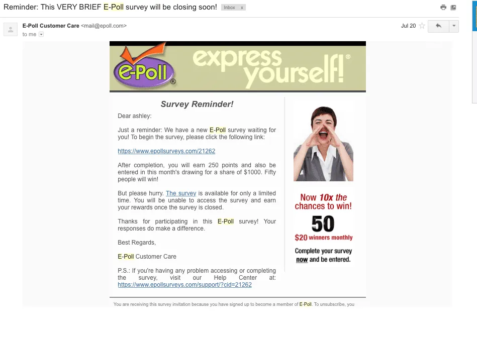 e-polls surveys review wait for surveys