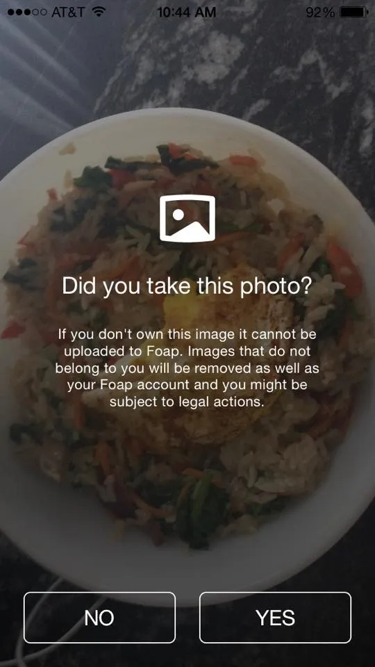 verify photo you've taken