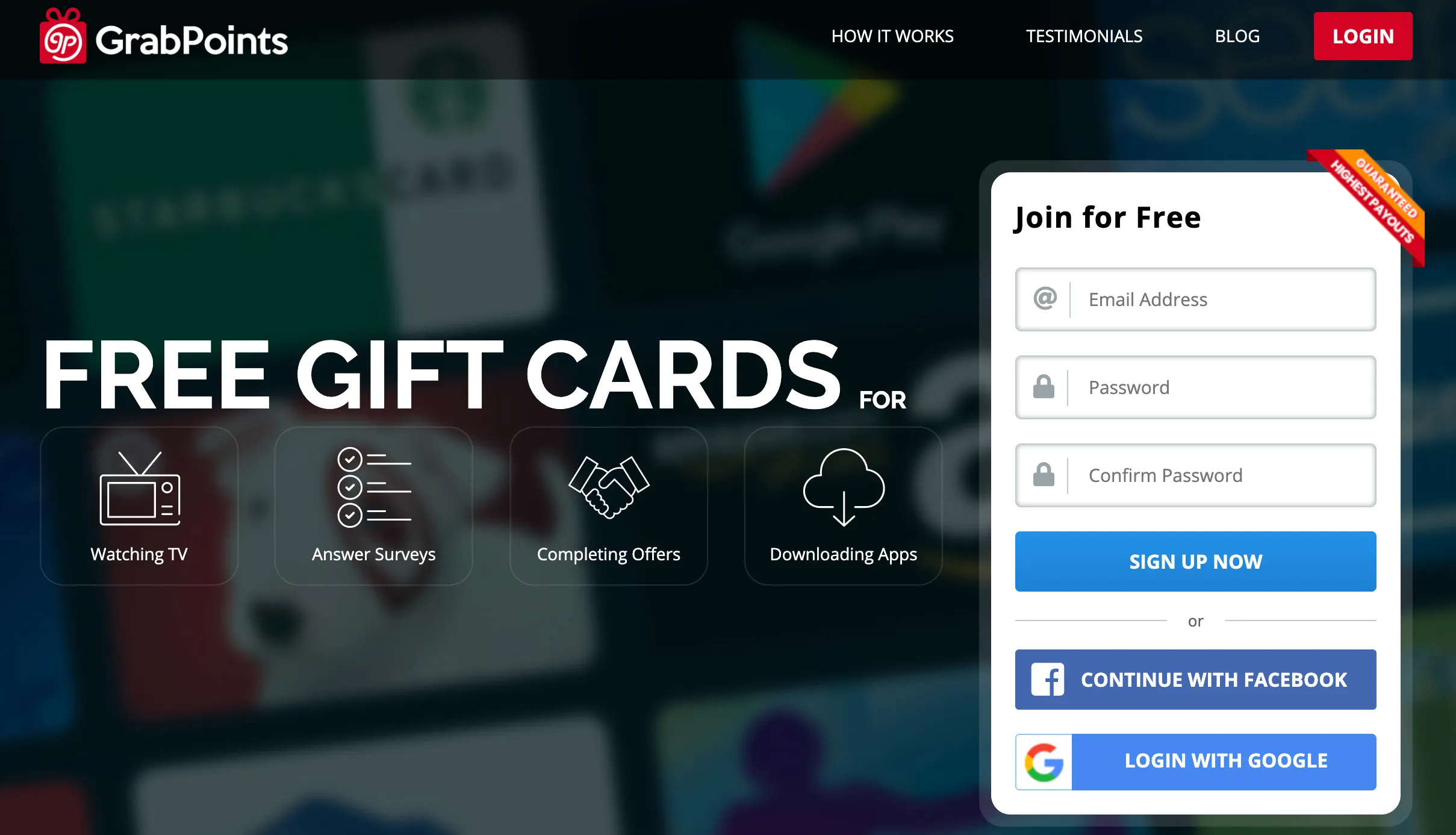 grabpoints homepage