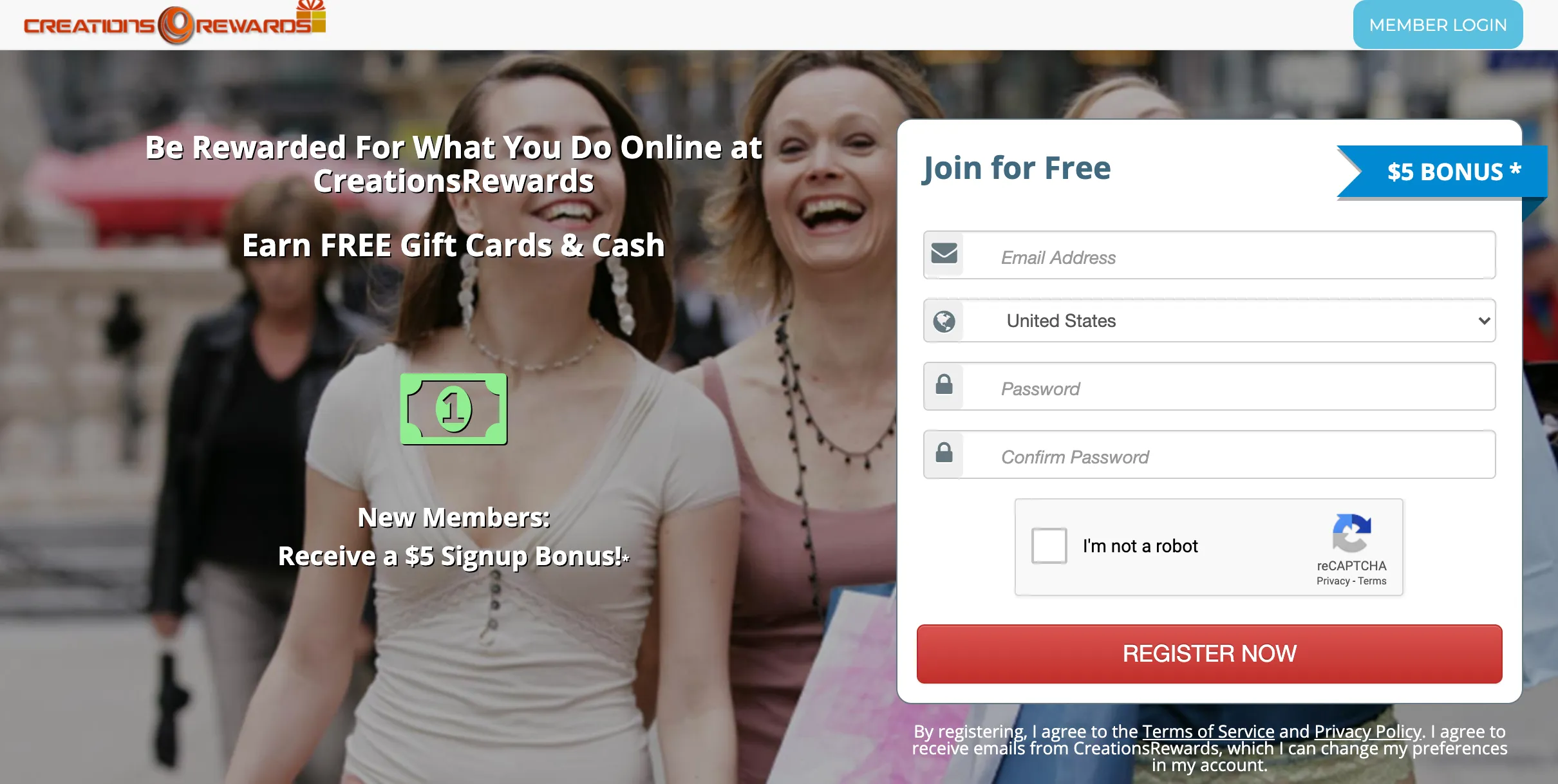 sign up for creations rewards
