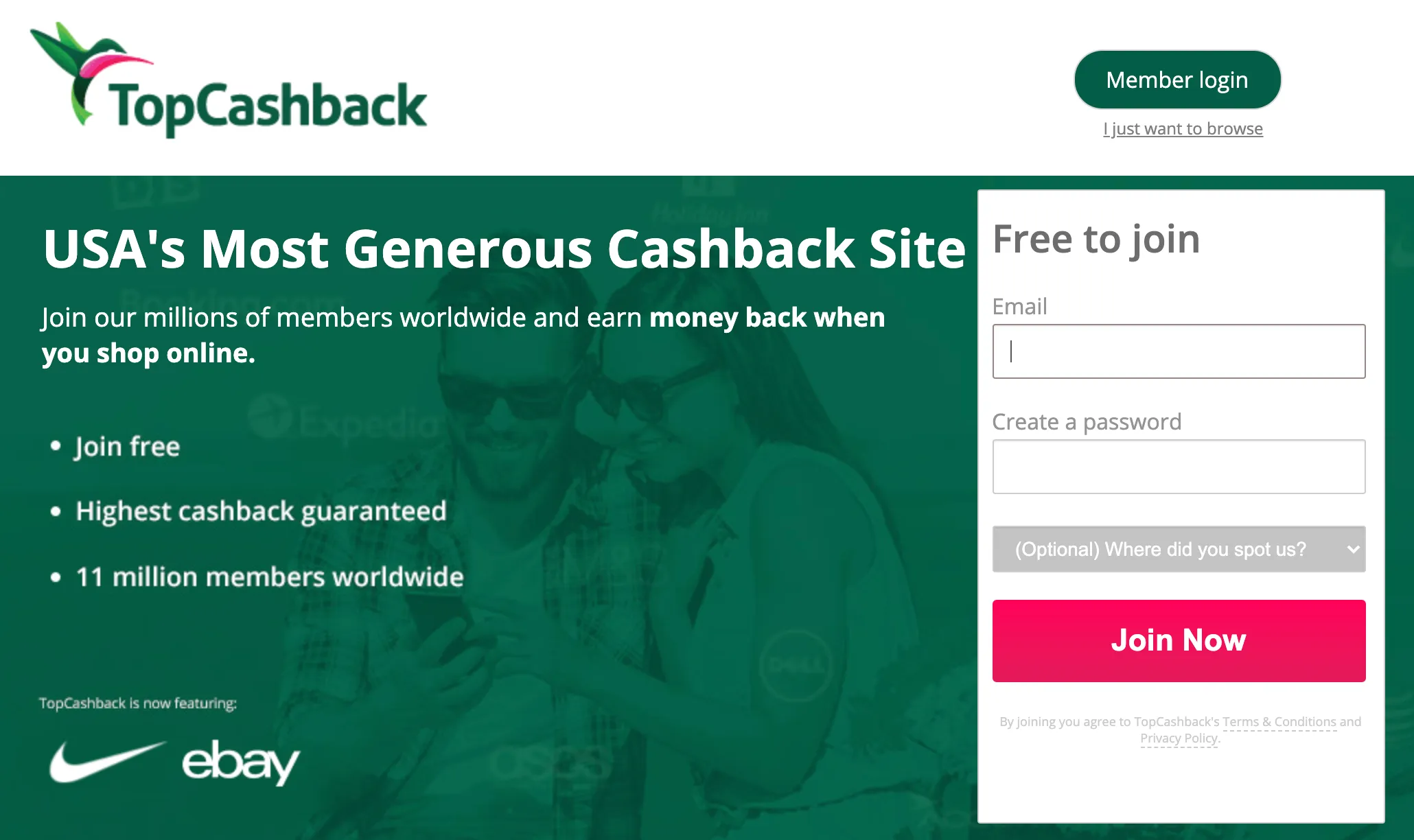 topcashback sign up bonus