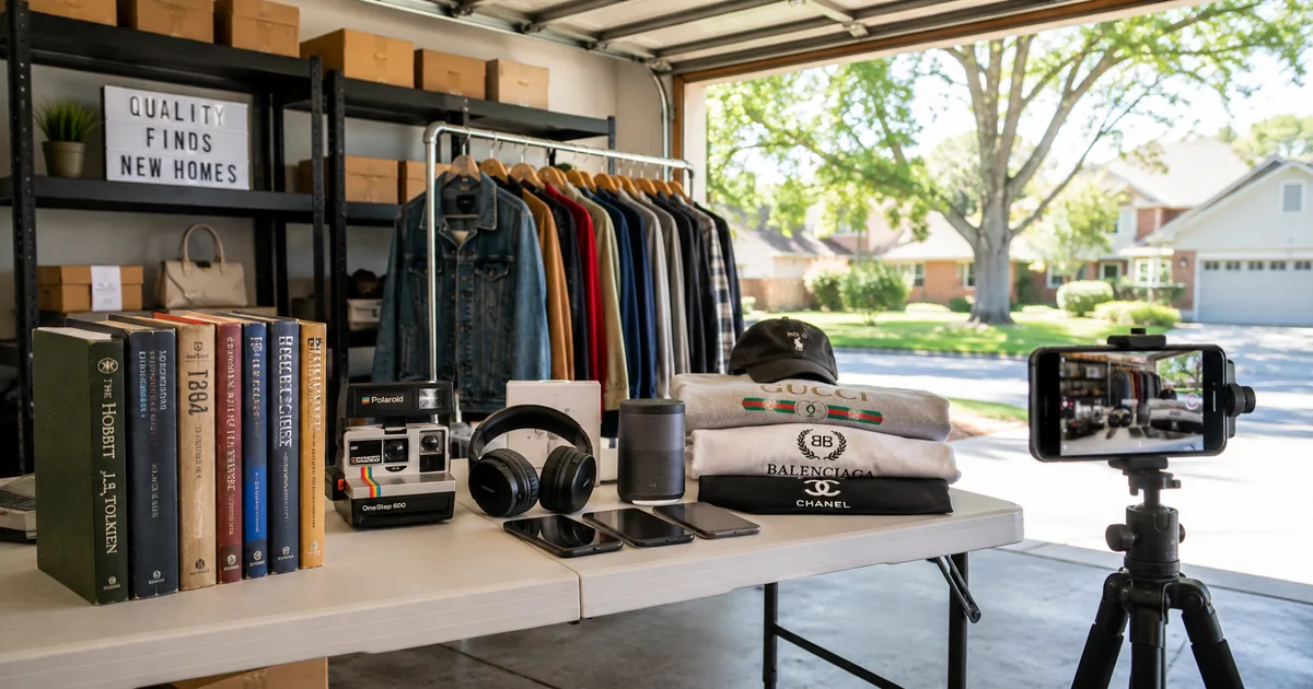 Staging items for resale and online flipping