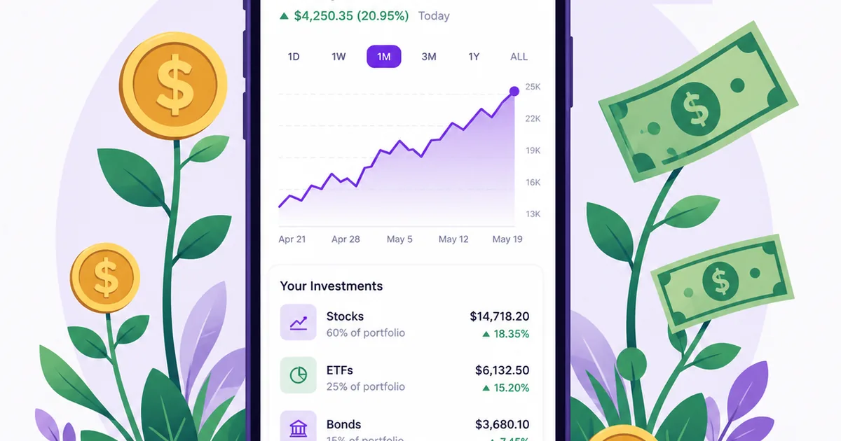 Investment and finance apps helping money grow