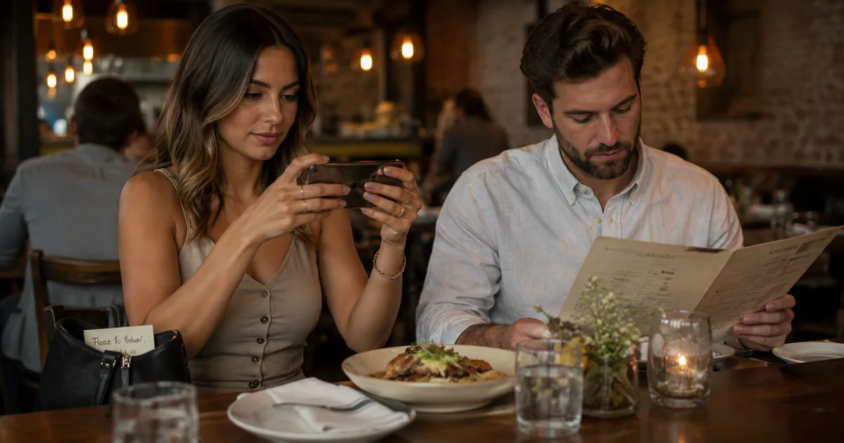 Mystery shopping assignment at a restaurant