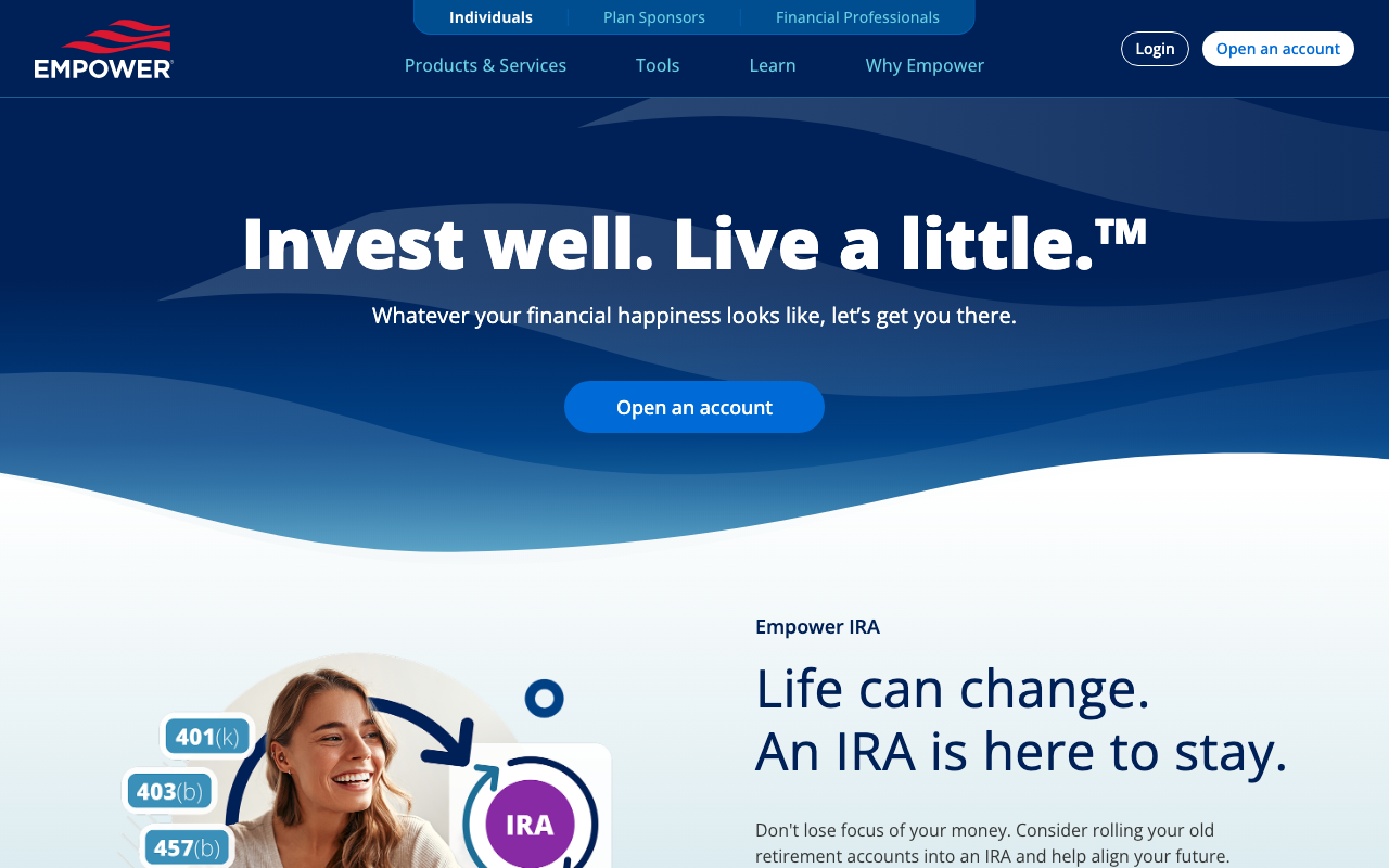 Empower homepage screenshot