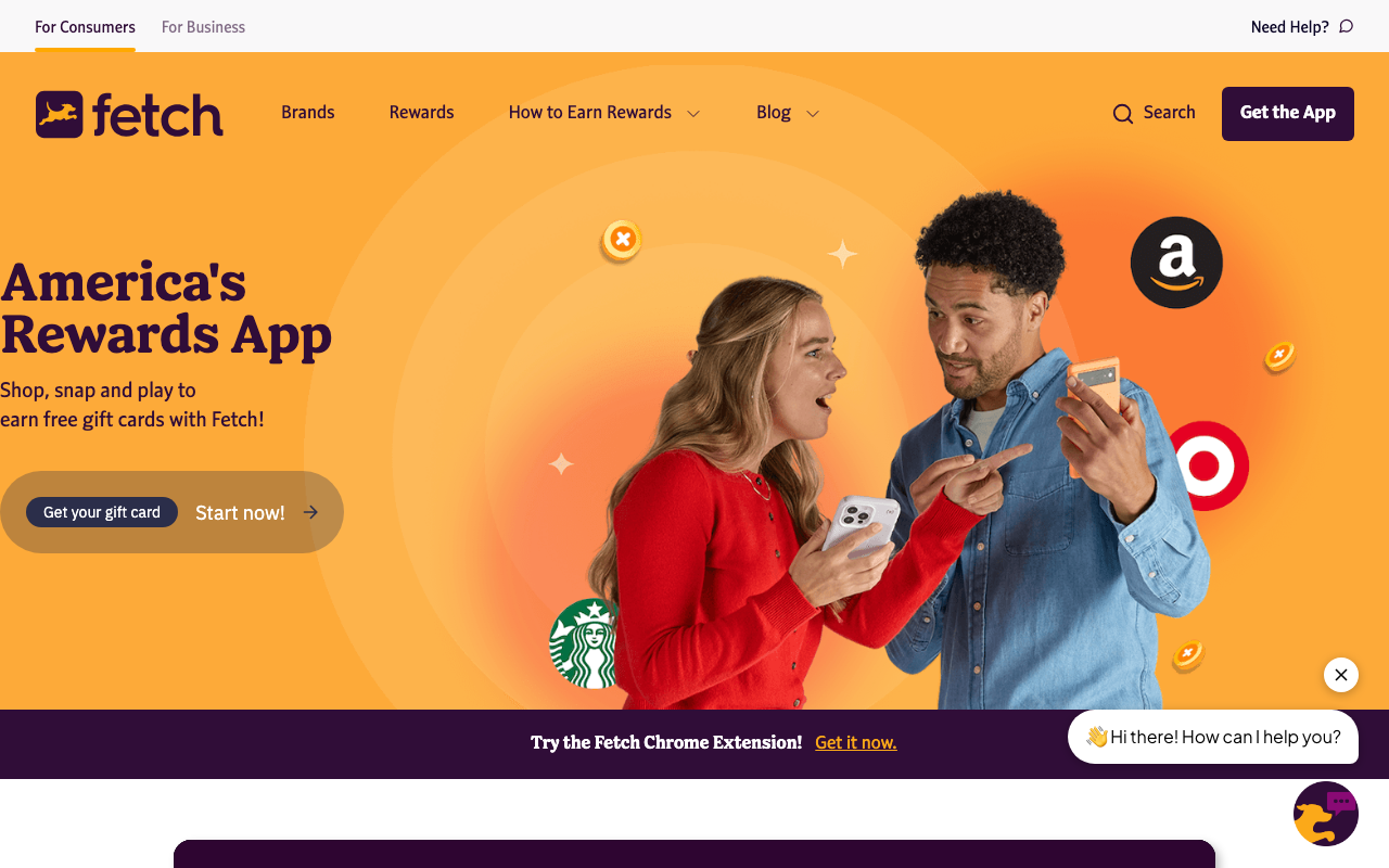 Fetch Rewards homepage screenshot