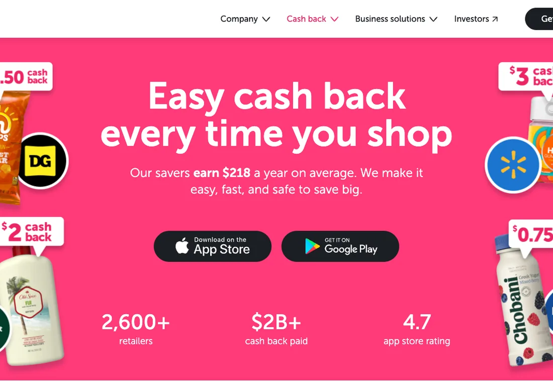 Ibotta homepage for cash back on groceries