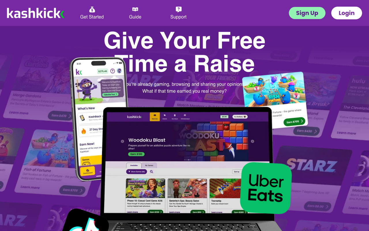 KashKick homepage