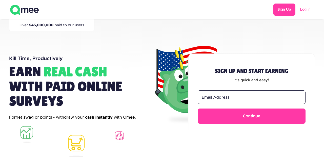 Qmee homepage