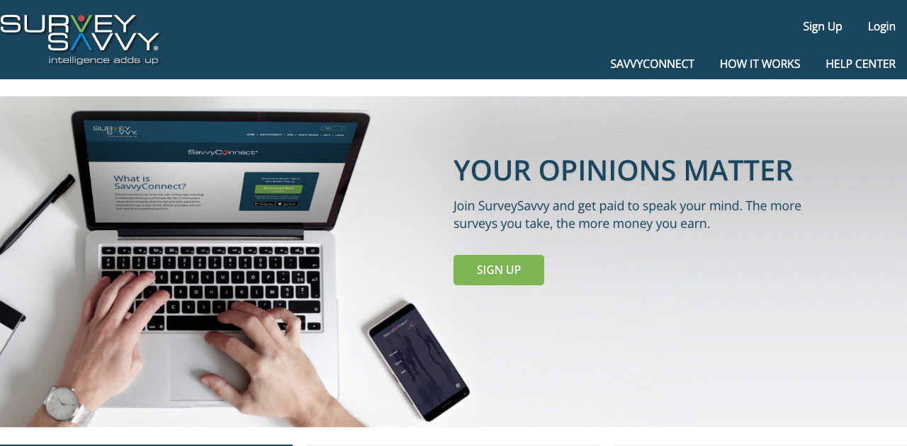 SavvyConnect homepage