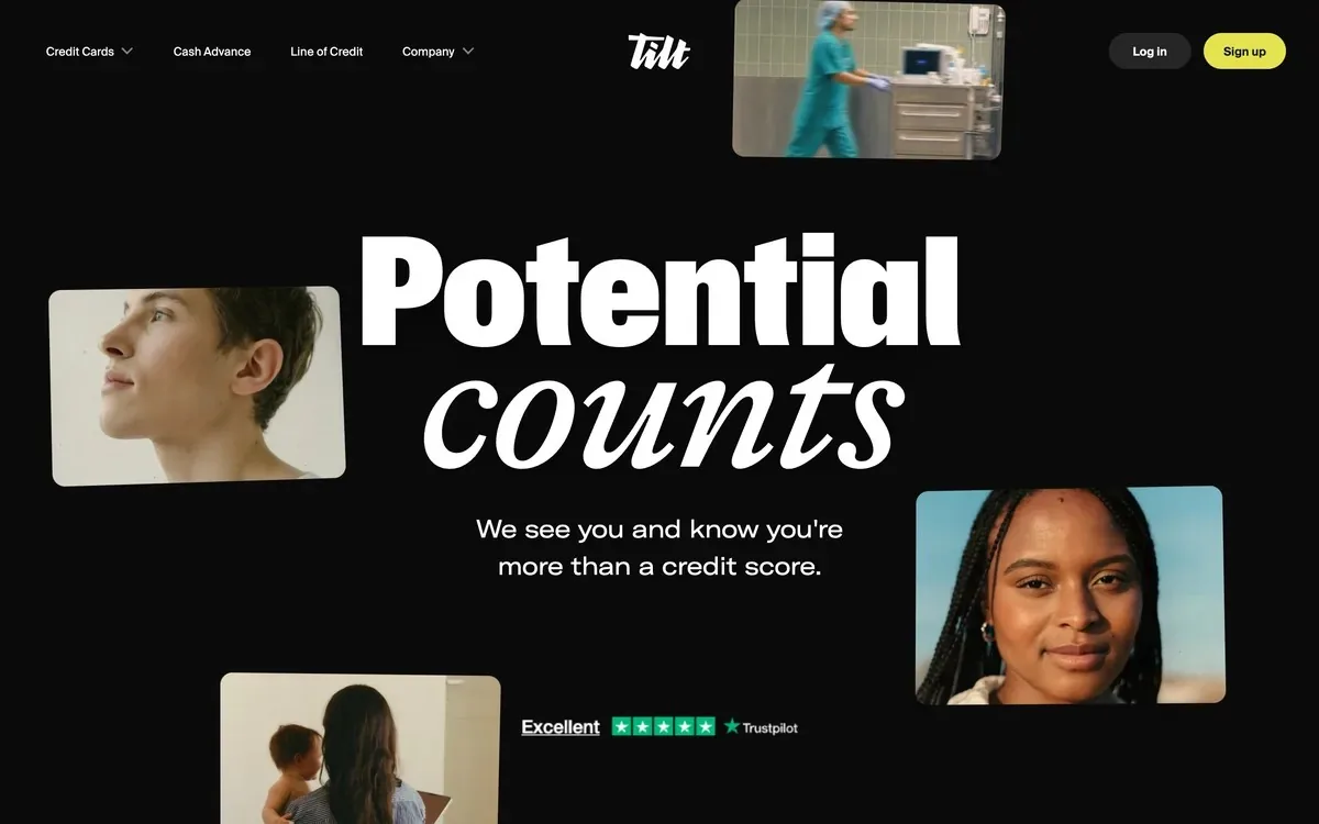 Tilt homepage screenshot